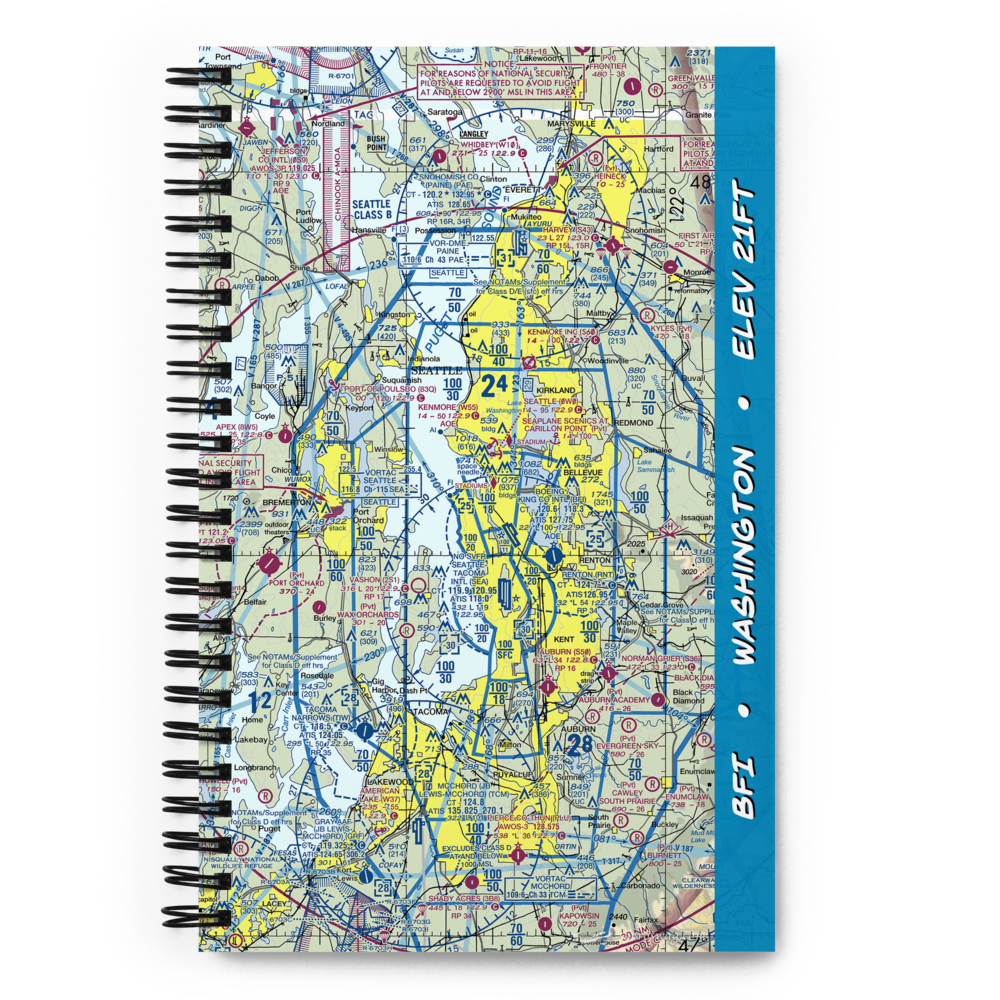 Boeing Field King County International Airport (BFI) VFR Sectional Notebook 