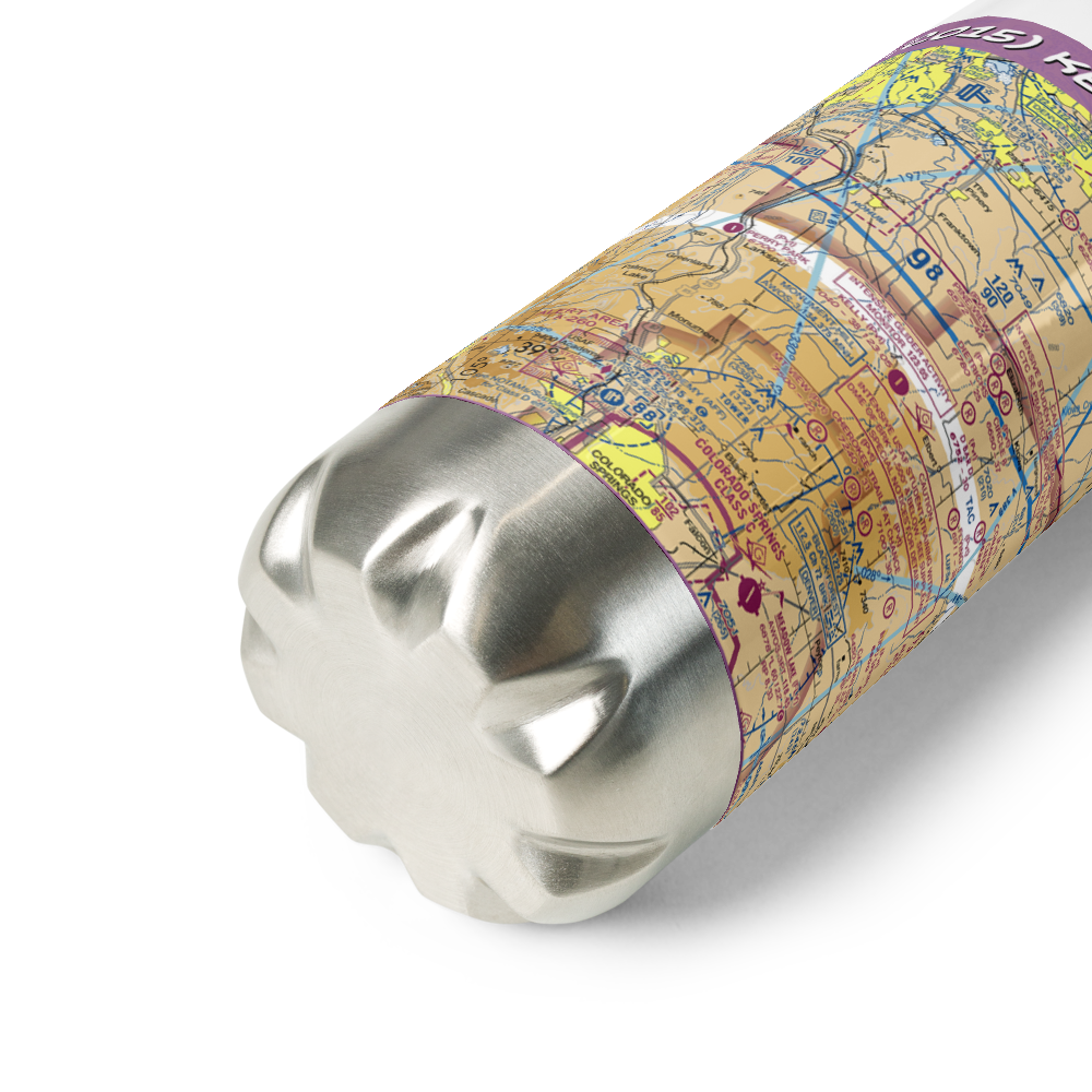 Kelly Air Park (CO15) VFR Sectional Water Bottle 
