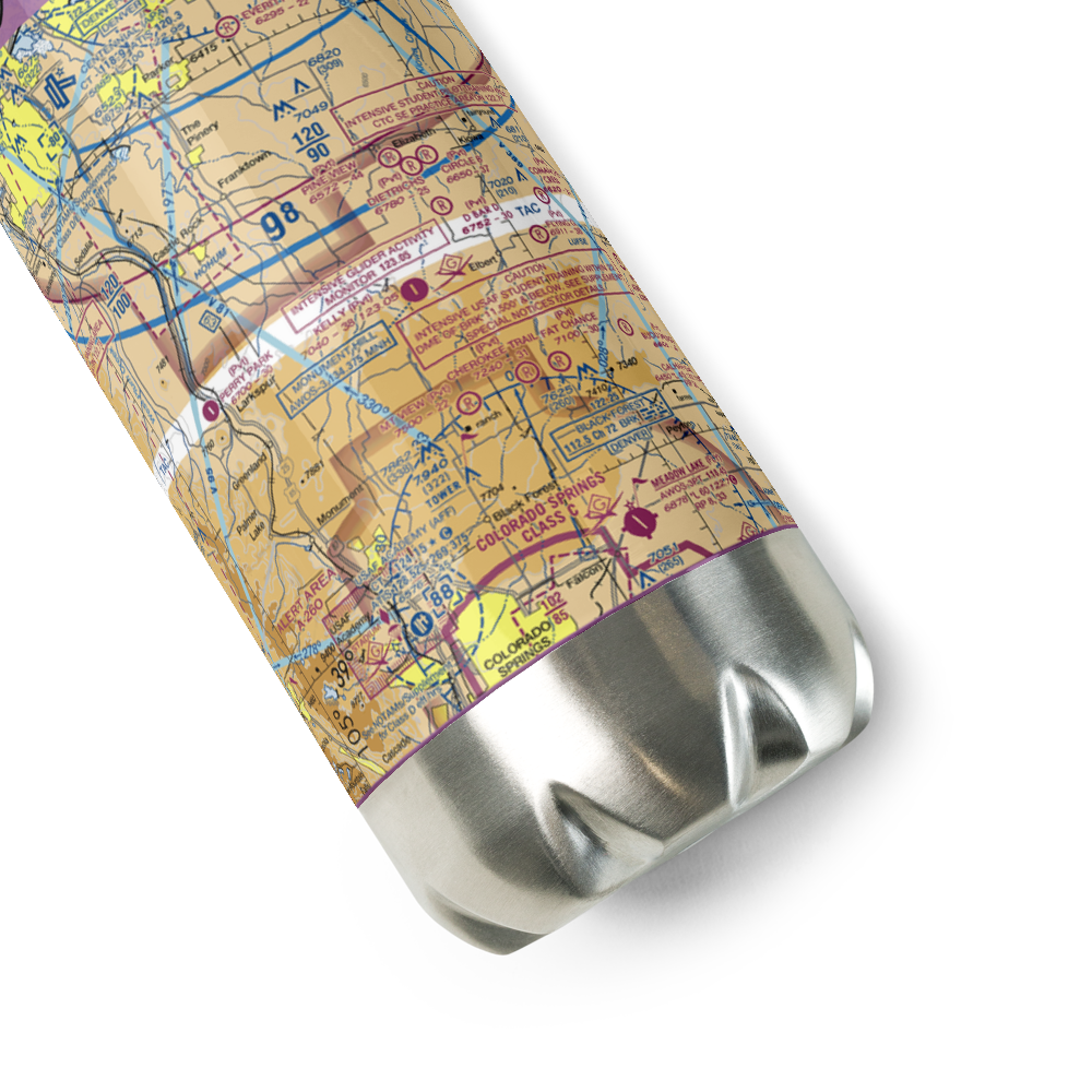Kelly Air Park (CO15) VFR Sectional Water Bottle 