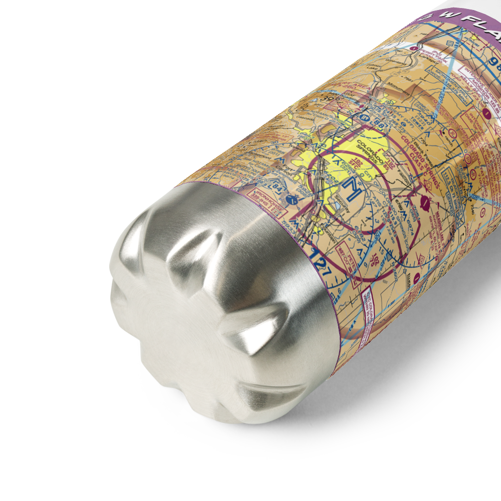 G W Flanders Ranch Strip (CO54) VFR Sectional Water Bottle 