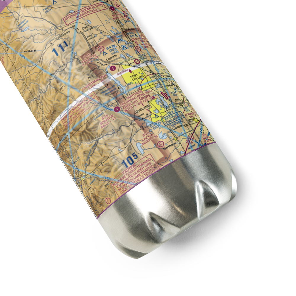 Christman Field (CO55) VFR Sectional Water Bottle 