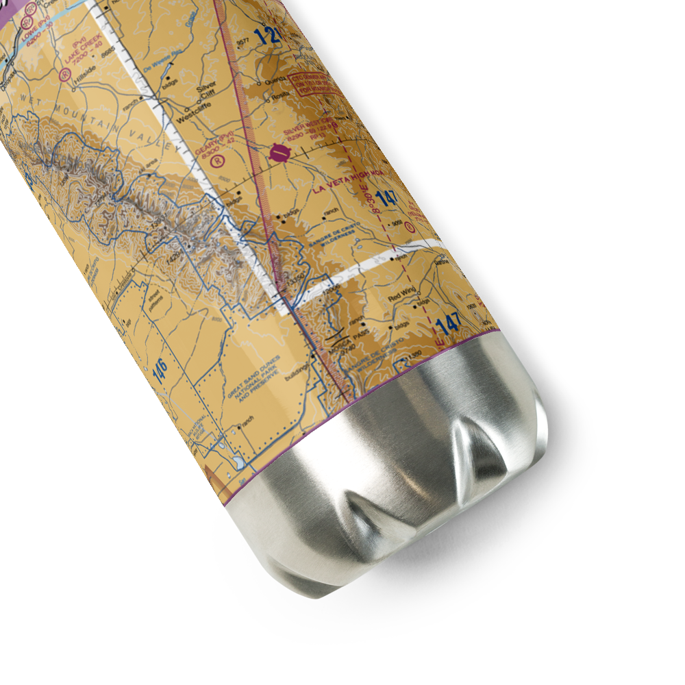 Geary Ranch Airport (CO65) VFR Sectional Water Bottle 