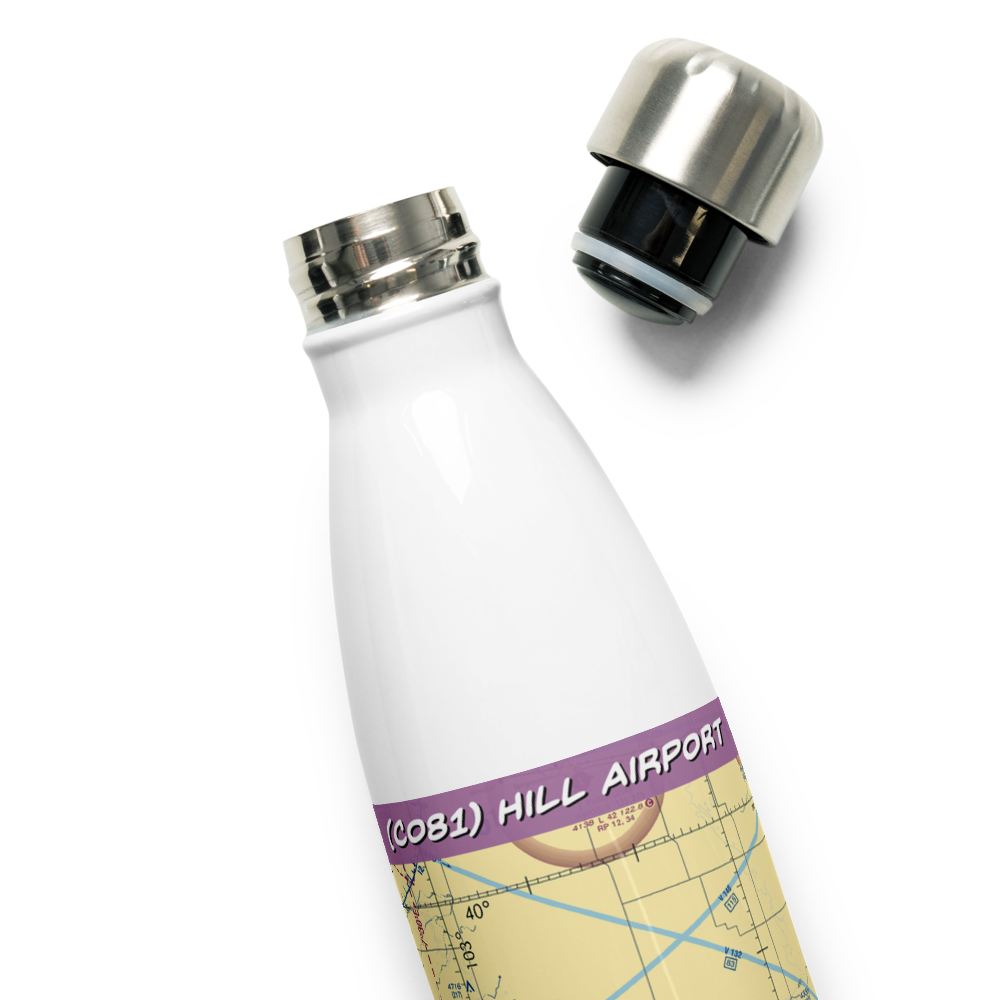 Hill Airport (CO81) VFR Sectional Water Bottle 