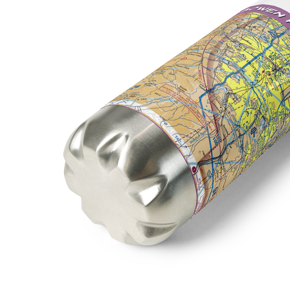 Bowen Farms Nr 1 Airport (CO98) VFR Sectional Water Bottle 