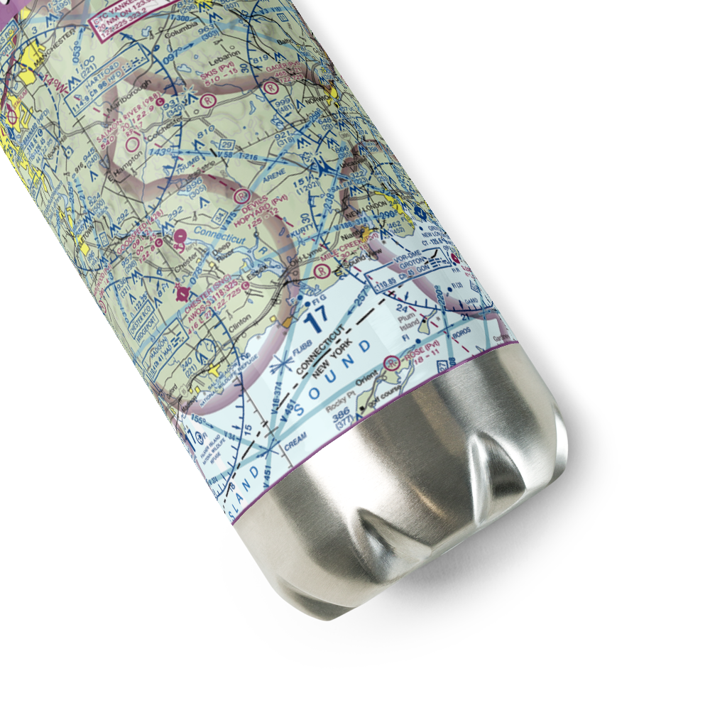 Devils Hopyard Field (CT11) VFR Sectional Water Bottle 