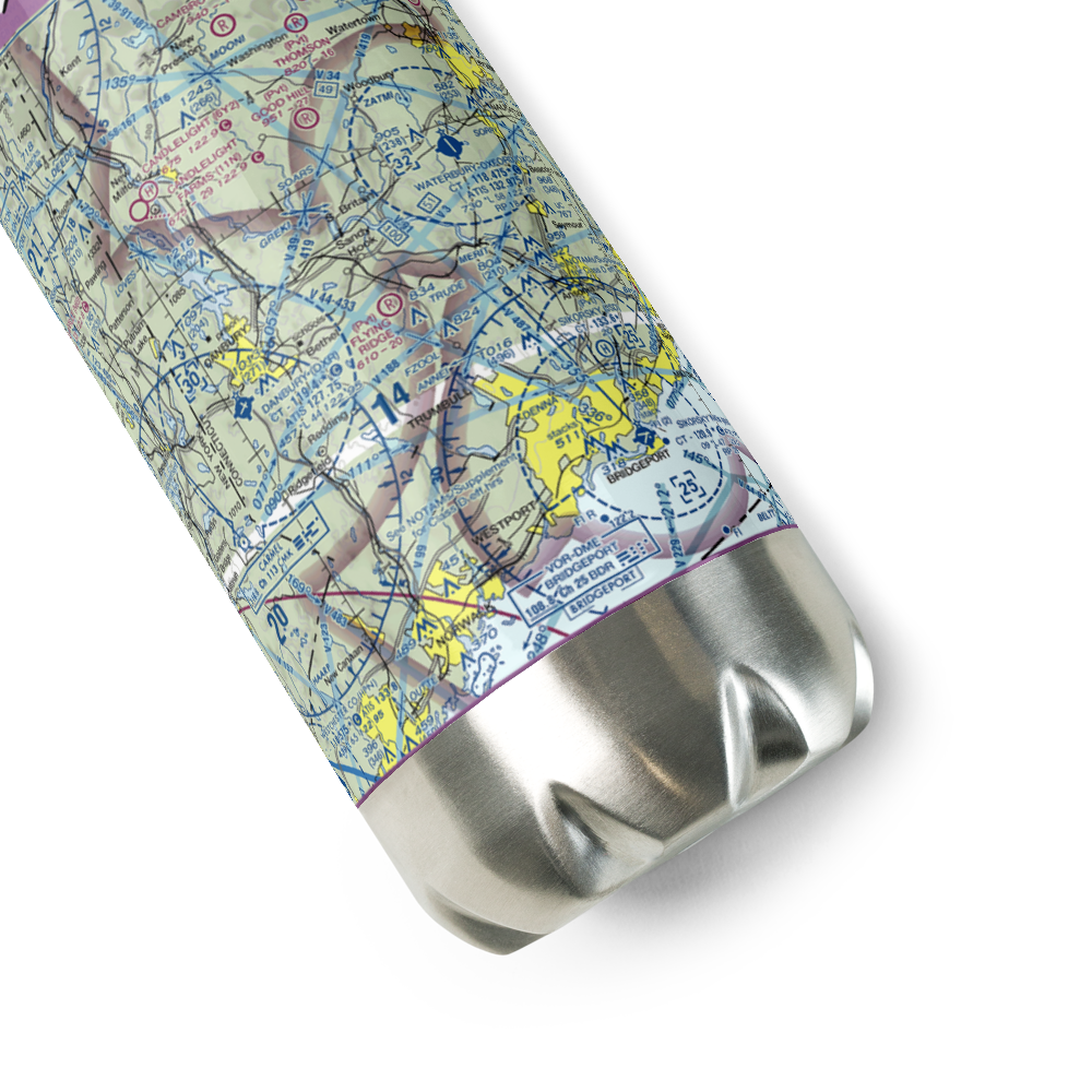 Flying Ridge Airstrip (CT52) VFR Sectional Water Bottle 