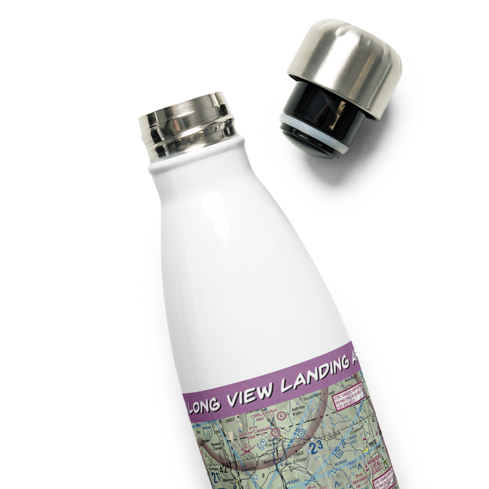 Long View Landing Airport (CT66) VFR Sectional Water Bottle 