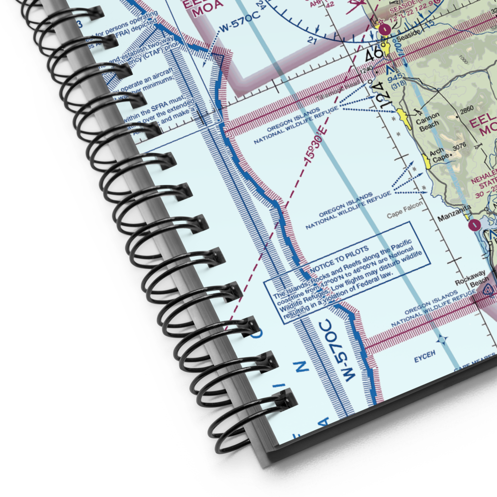 Astoria Regional Airport (AST) VFR Sectional Notebook 