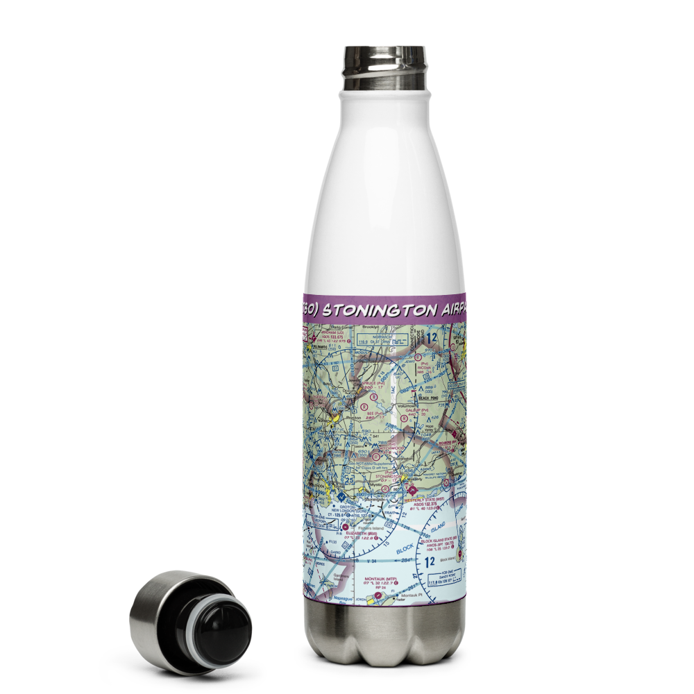 Stonington Airpark (CT80) VFR Sectional Water Bottle 