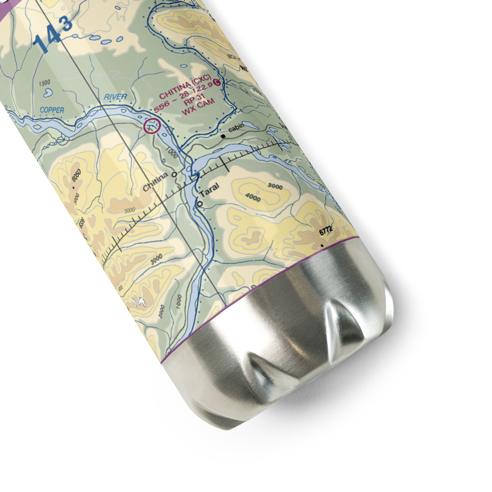 Chitina Airport (CXC) VFR Sectional Water Bottle 