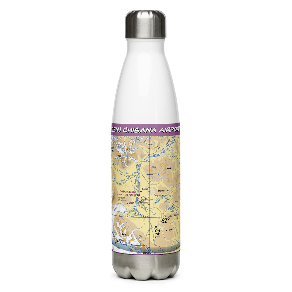 Chisana Airport (CZN) VFR Sectional Water Bottle 