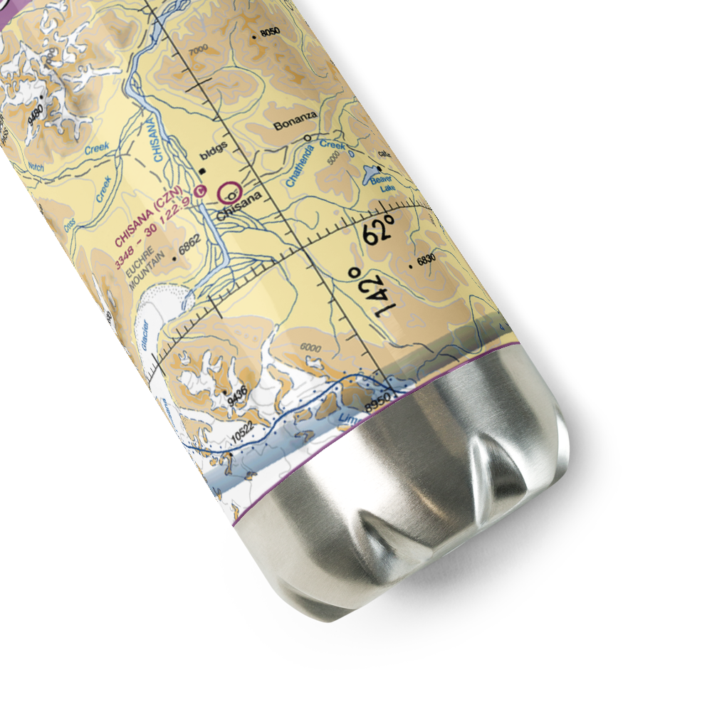 Chisana Airport (CZN) VFR Sectional Water Bottle 