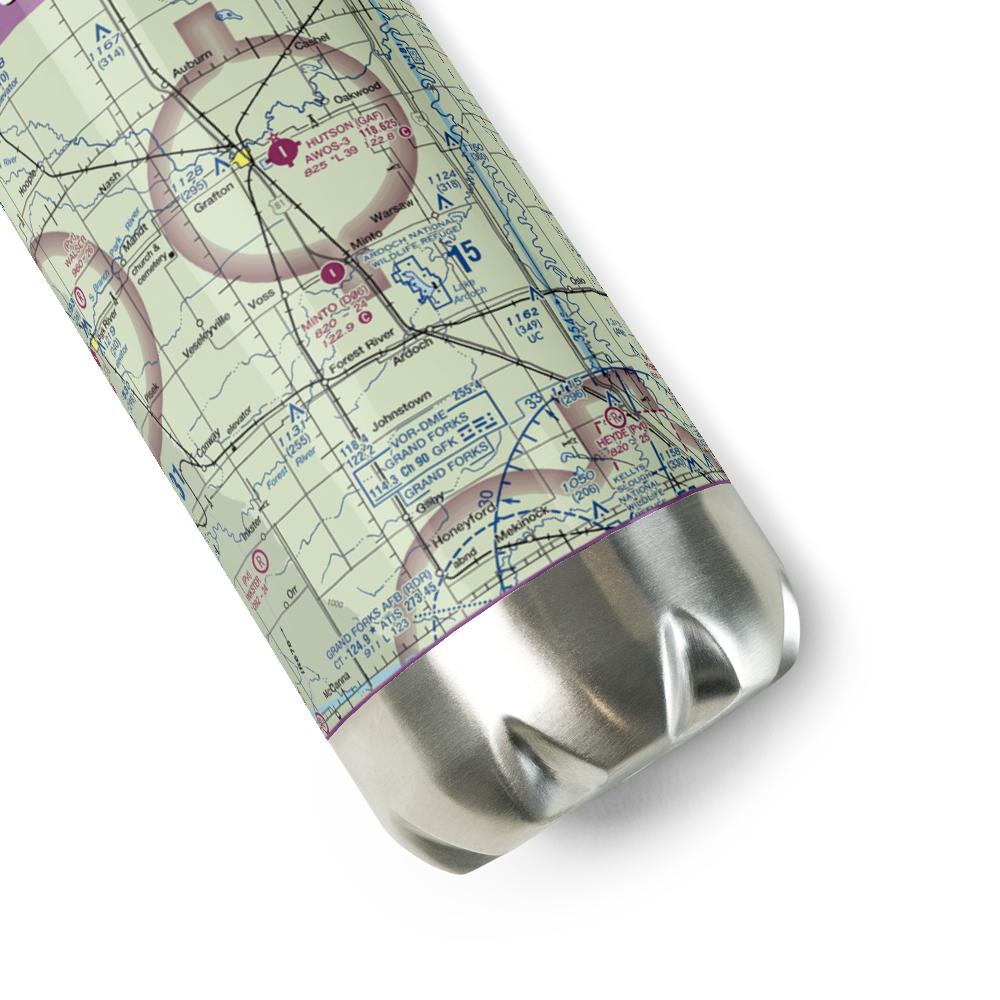 Minto Municipal Airport (D06) VFR Sectional Water Bottle 