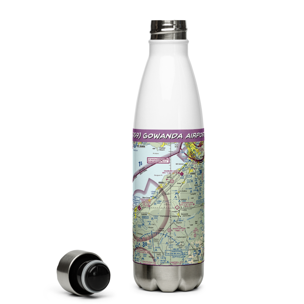 Gowanda Airport (D59) VFR Sectional Water Bottle 