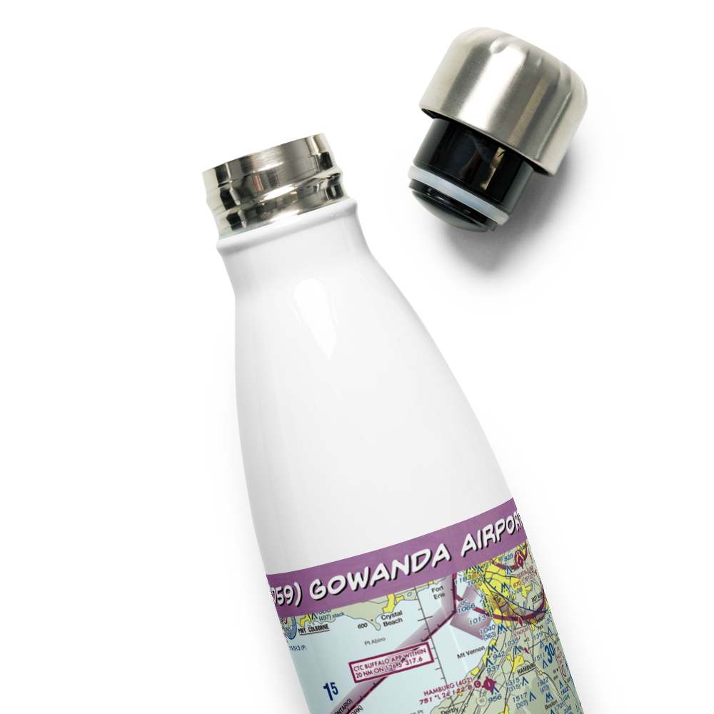 Gowanda Airport (D59) VFR Sectional Water Bottle 
