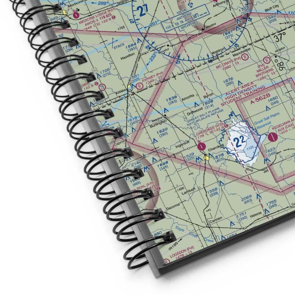 Anthony Municipal Airport (ANY) VFR Sectional Notebook 