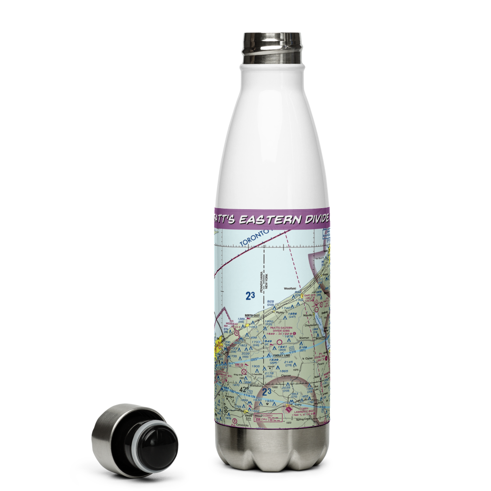 Pratt's Eastern Divide Airport (D88) VFR Sectional Water Bottle 