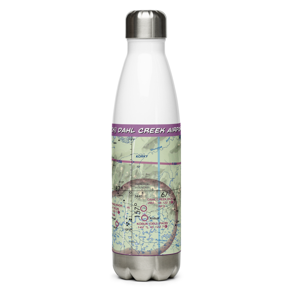 Dahl Creek Airport (DCK) VFR Sectional Water Bottle 