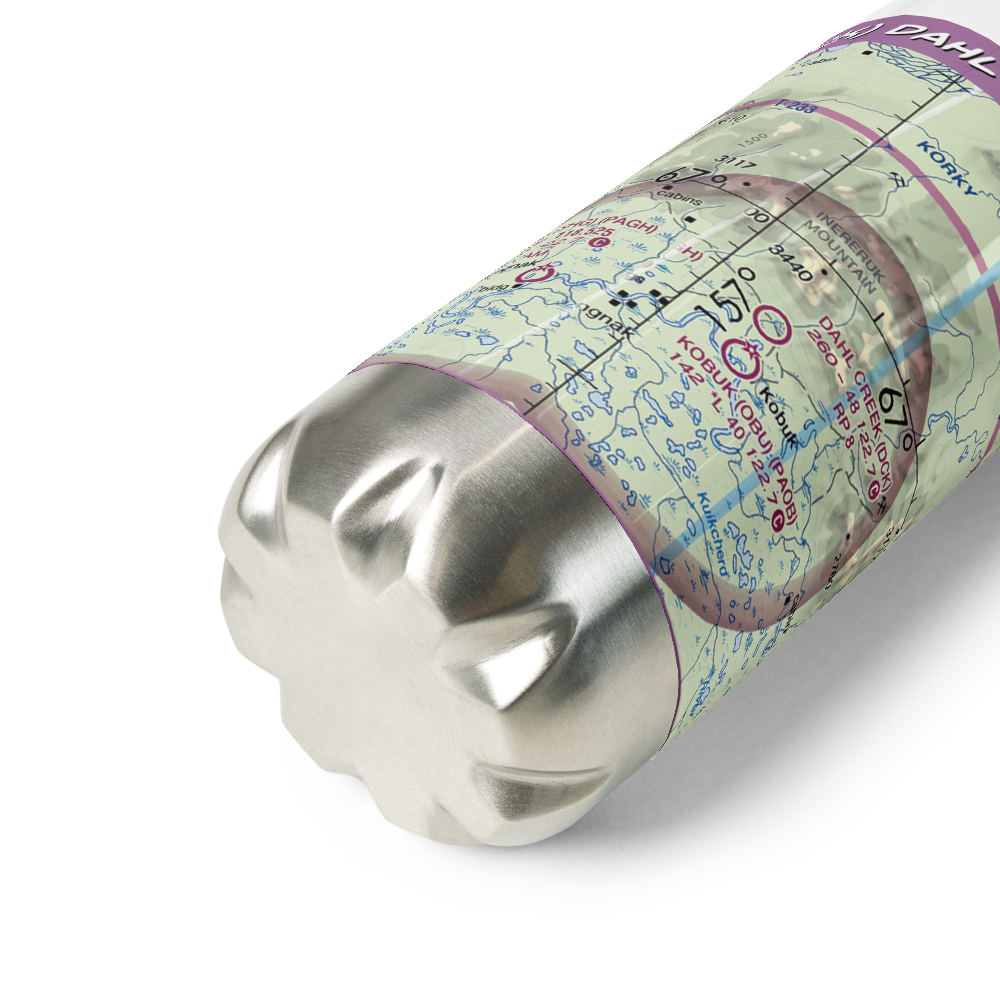 Dahl Creek Airport (DCK) VFR Sectional Water Bottle 