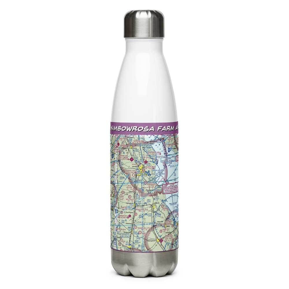Kimbowrosa Farm Airport (DE10) VFR Sectional Water Bottle 