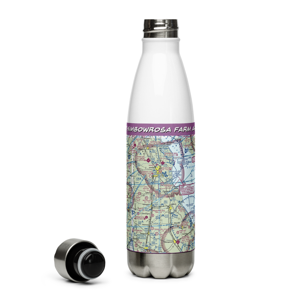 Kimbowrosa Farm Airport (DE10) VFR Sectional Water Bottle 