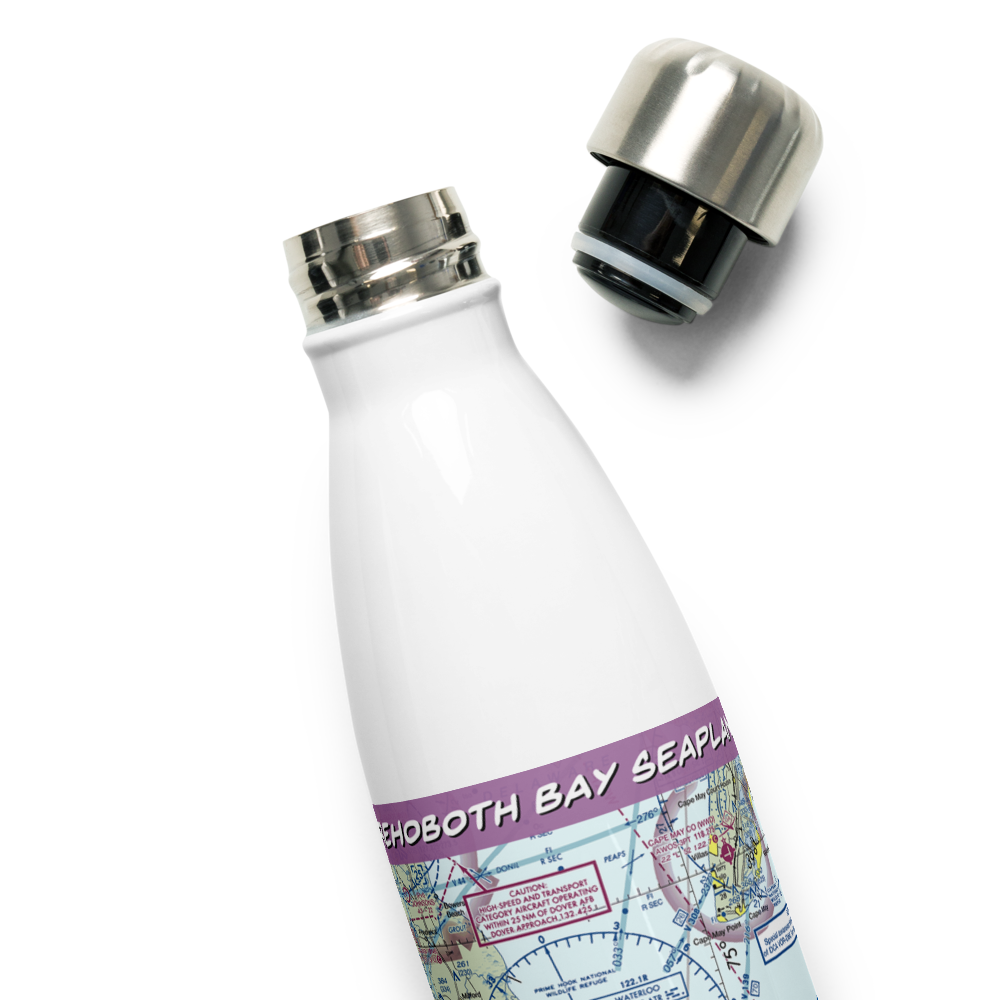 Rehoboth Bay Seaplane Base (DE13) VFR Sectional Water Bottle 