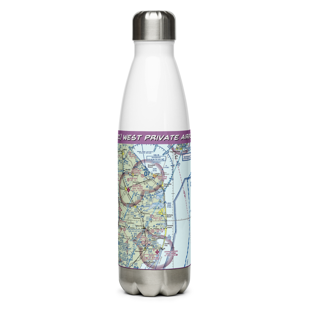 West Private Airport (DE21) VFR Sectional Water Bottle 