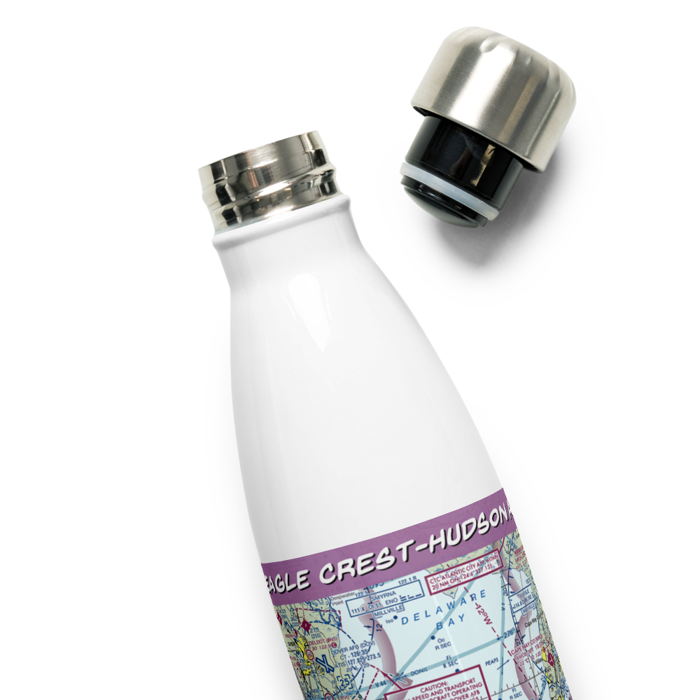 Eagle Crest-Hudson Airport (DE25) VFR Sectional Water Bottle 