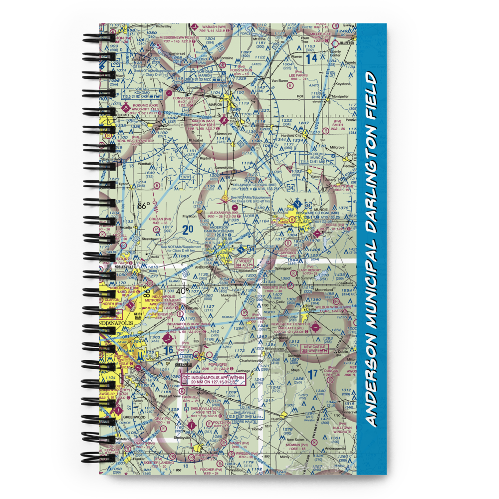 Anderson Municipal Darlington Field (AID) VFR Sectional Notebook 