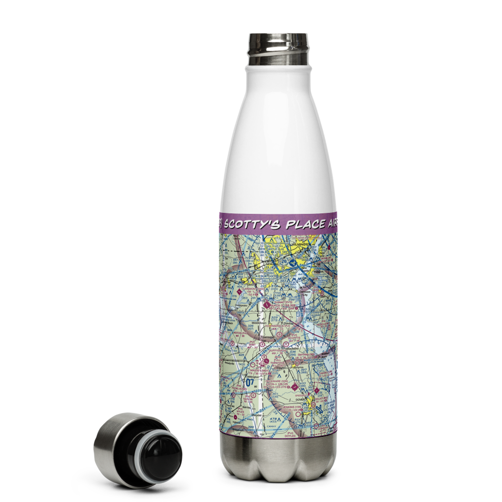 Scotty's Place Airport (DE29) VFR Sectional Water Bottle 