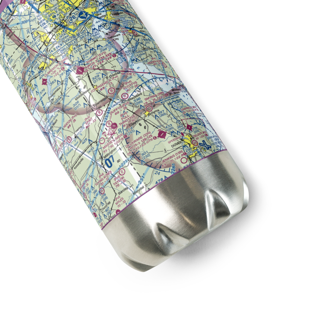Townsend A Airport (DE34) VFR Sectional Water Bottle 