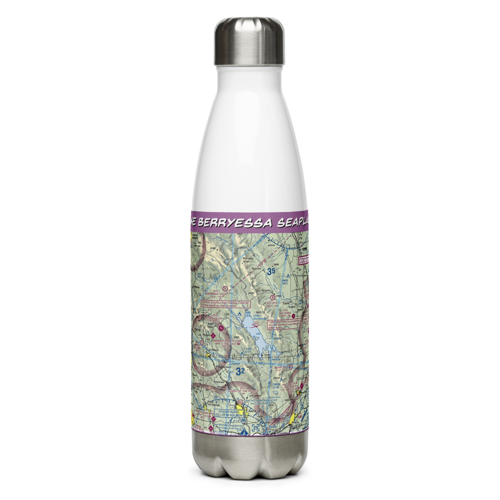 Lake Berryessa Seaplane Base (E20) VFR Sectional Water Bottle 
