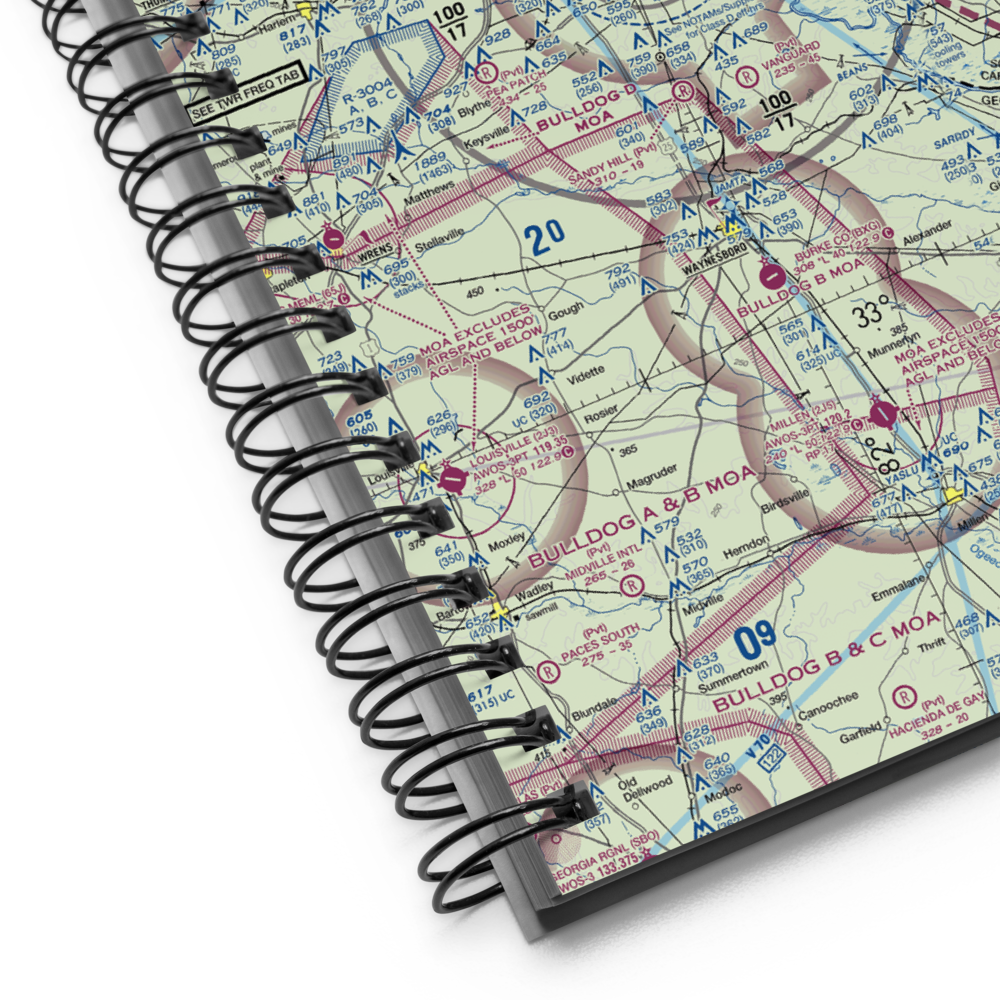 Augusta Regional At Bush Field (AGS) VFR Sectional Notebook 