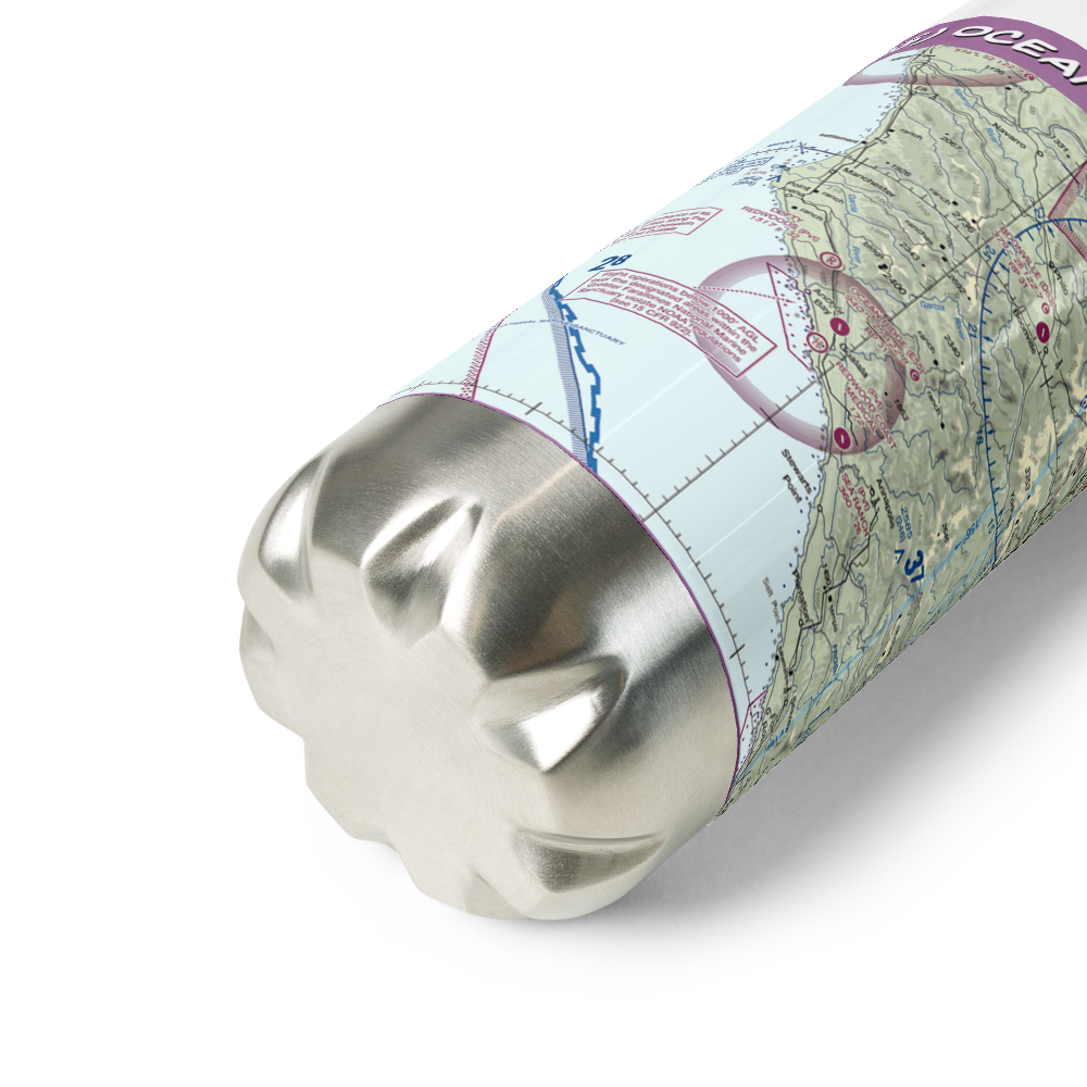Ocean Ridge Airport (E55) VFR Sectional Water Bottle 