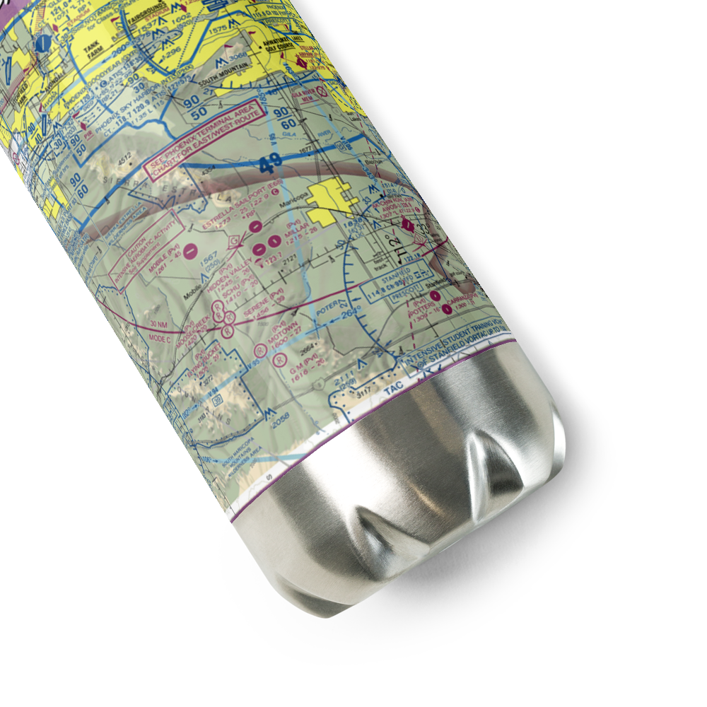 Estrella Sailport Gliderport (E68) VFR Sectional Water Bottle 