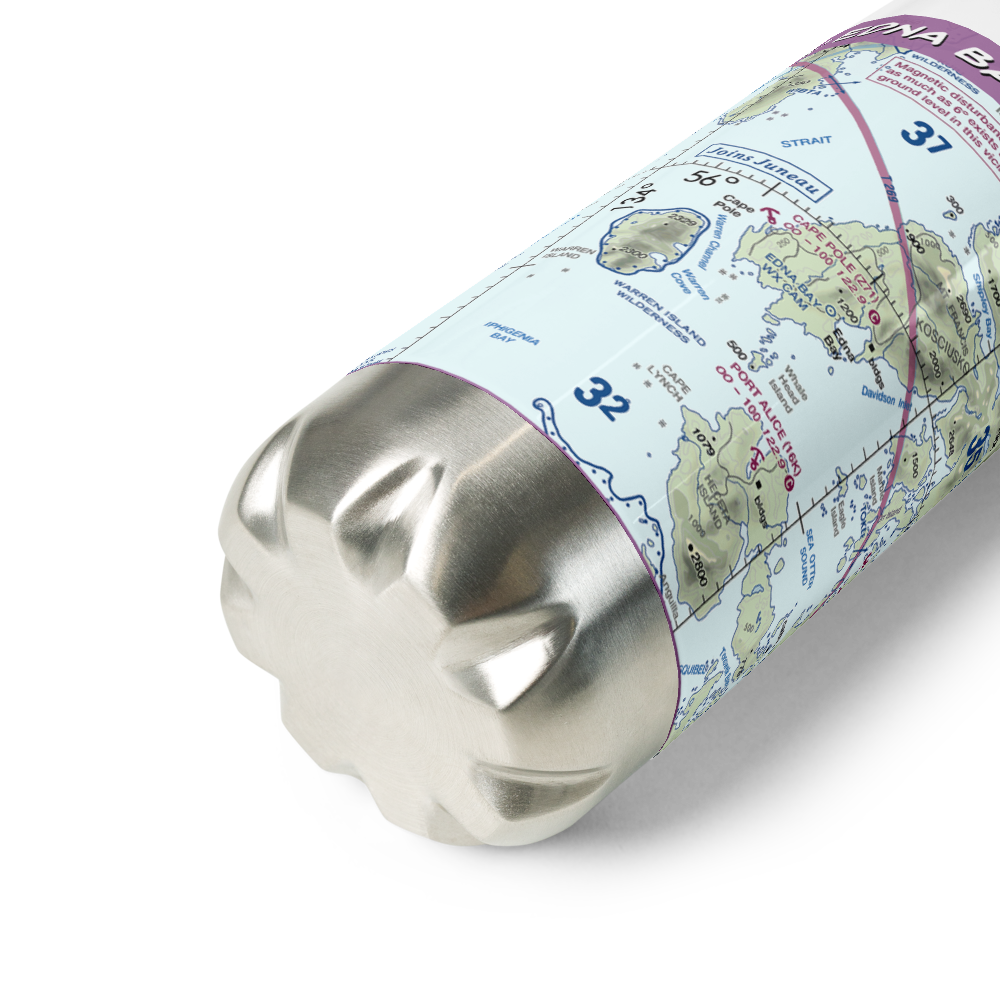 Edna Bay Seaplane Base (EDA) VFR Sectional Water Bottle 