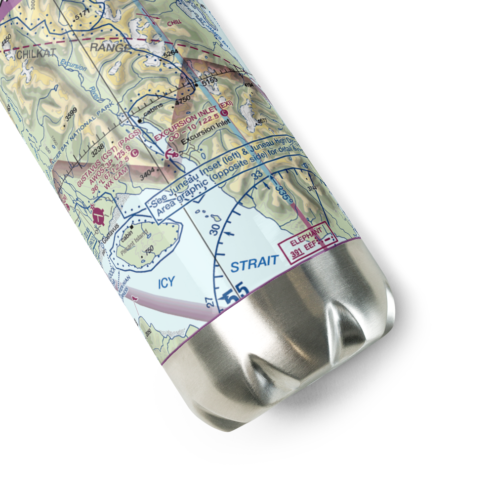 Excursion Inlet Seaplane Base (EXI) VFR Sectional Water Bottle 