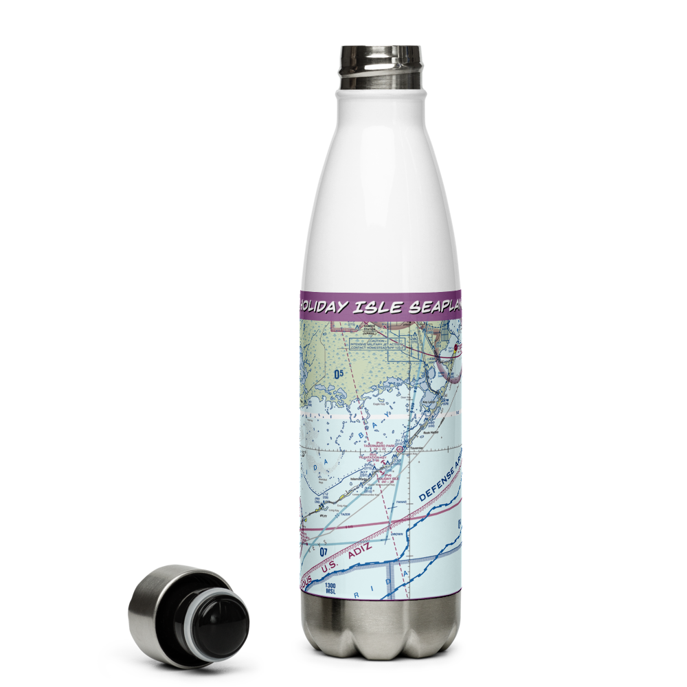 Holiday Isle Seaplane Base (FA05) VFR Sectional Water Bottle 