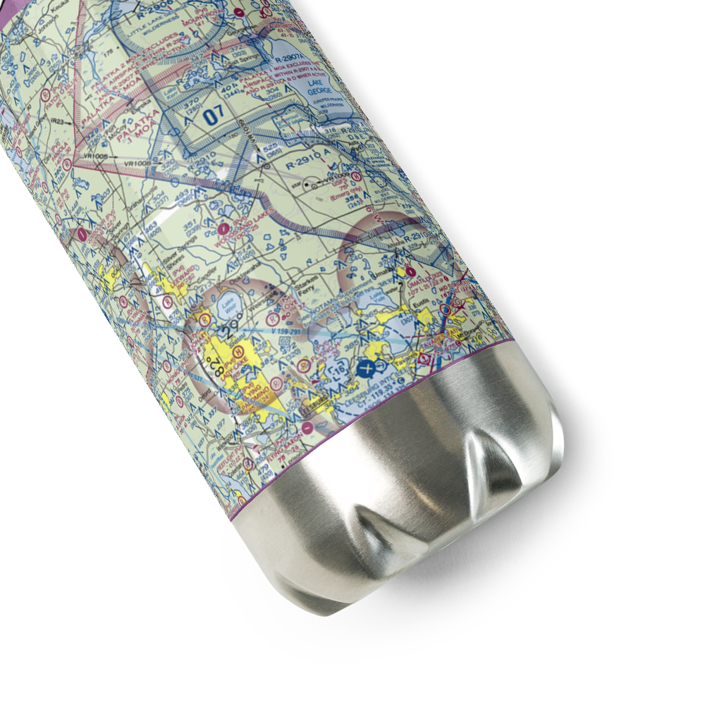 Woods and Lakes Airpark (FA38) VFR Sectional Water Bottle 