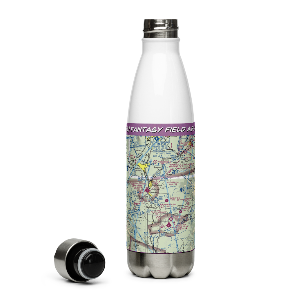 Fantasy Field Airstrip (FA99) VFR Sectional Water Bottle 