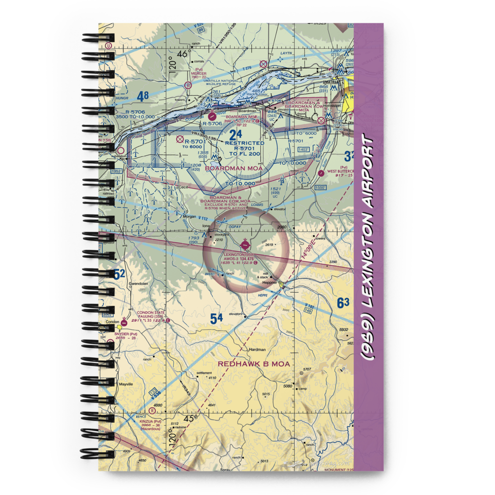 Lexington Airport (9S9) VFR Sectional Notebook 