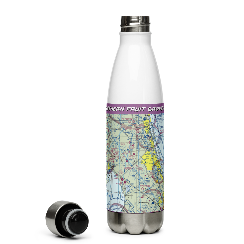 Southern Fruit Groves Airport (FD24) VFR Sectional Water Bottle 