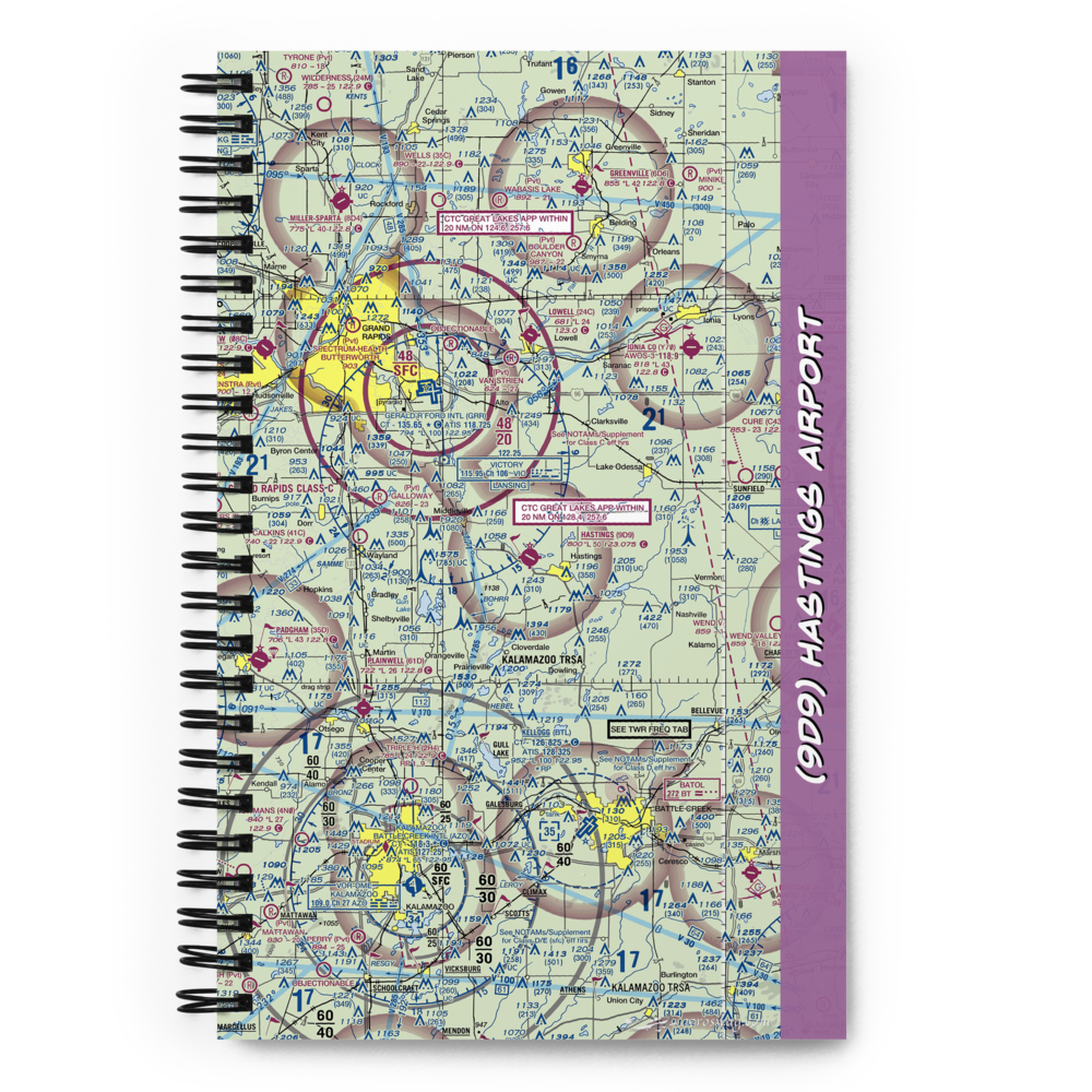 Hastings Airport (9D9) VFR Sectional Notebook 