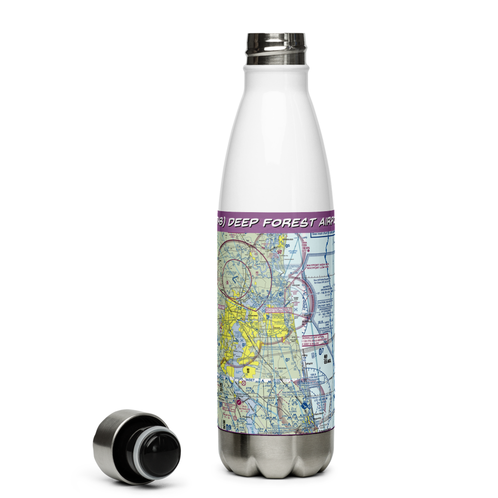 Deep Forest Airport (FD48) VFR Sectional Water Bottle 