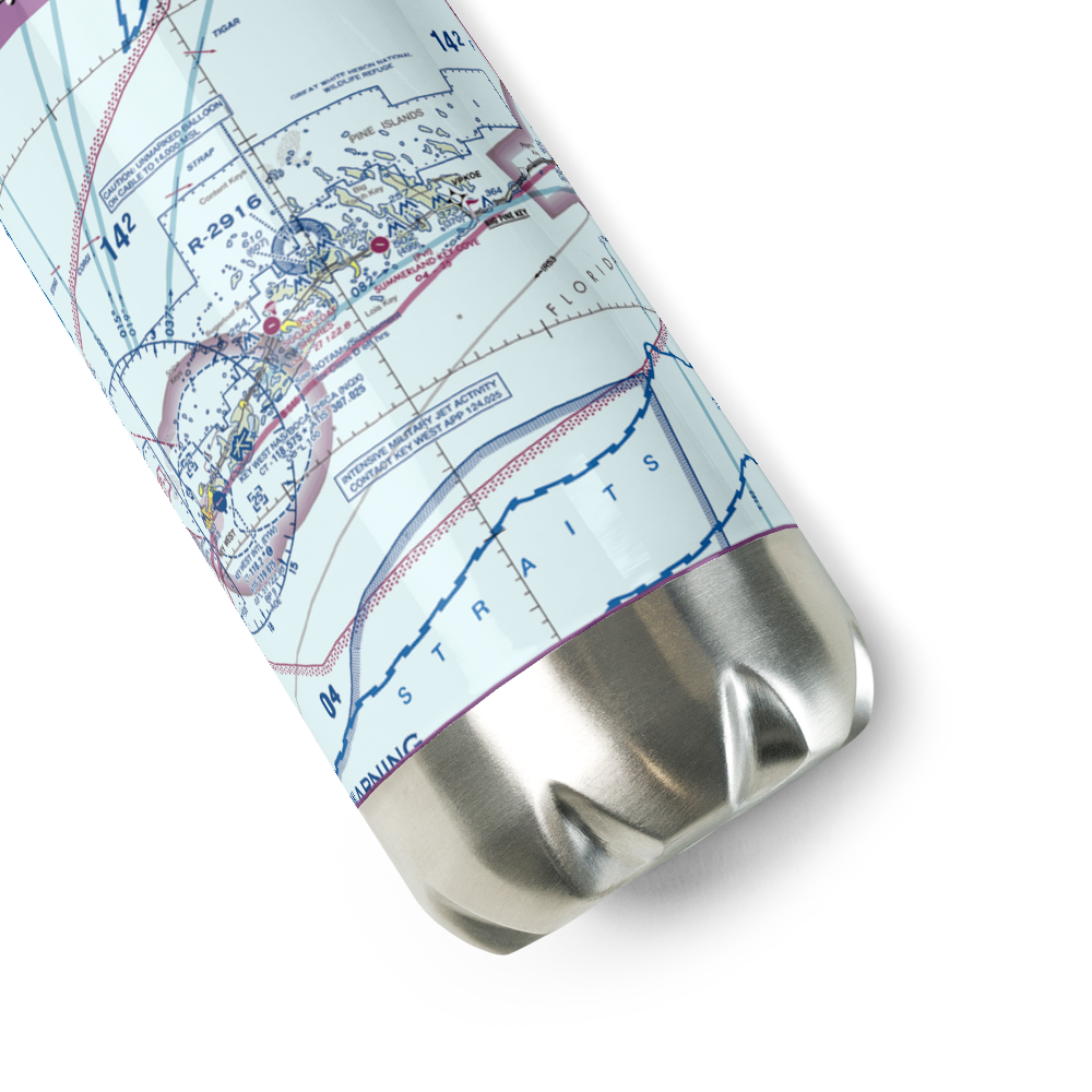 Summerland Key Cove Airport (FD51) VFR Sectional Water Bottle 