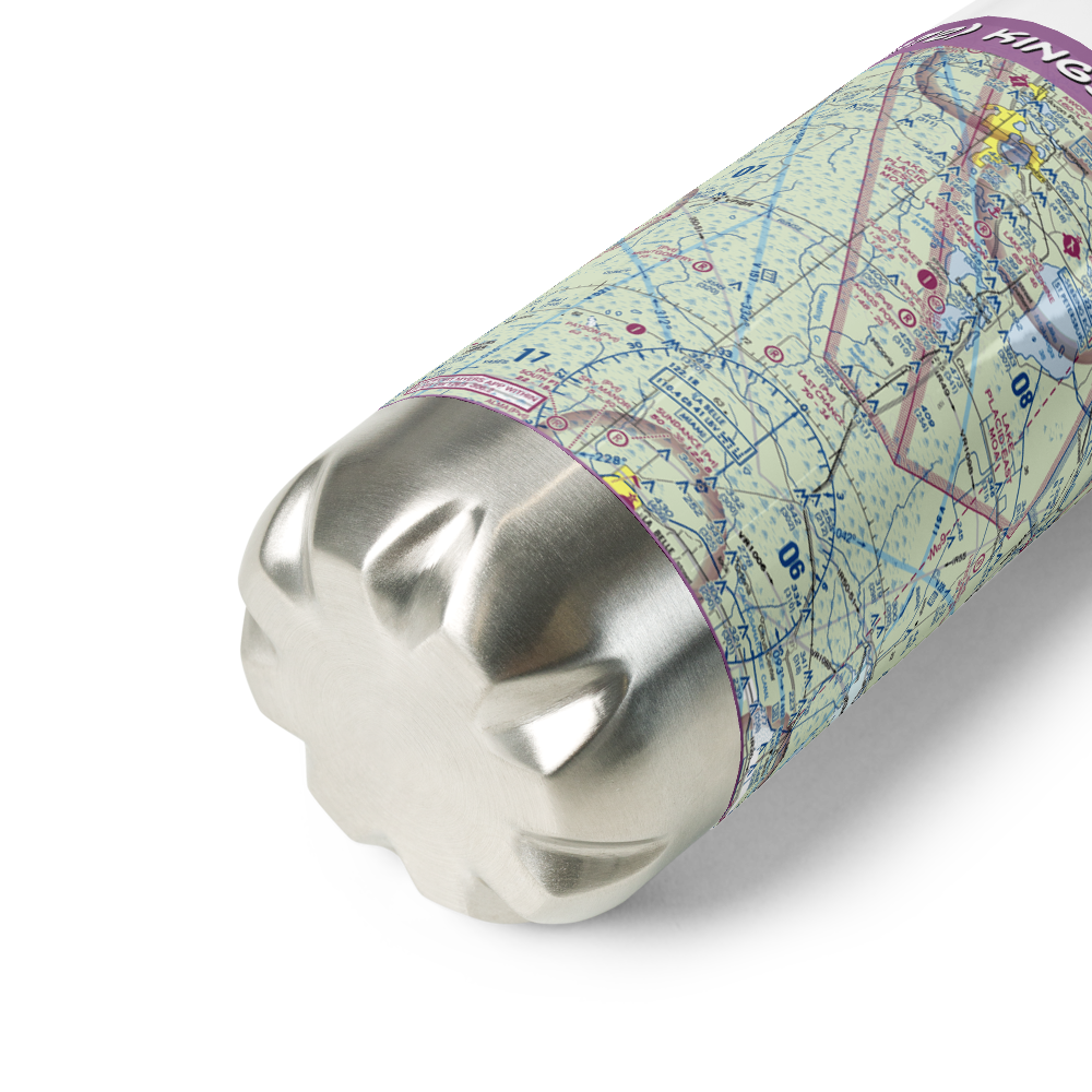 Kings Port Airport (FD72) VFR Sectional Water Bottle 