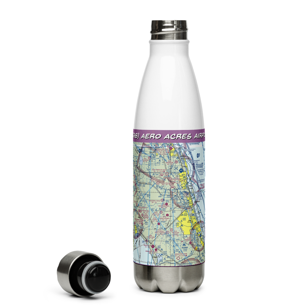 Aero Acres Airport (FD88) VFR Sectional Water Bottle 