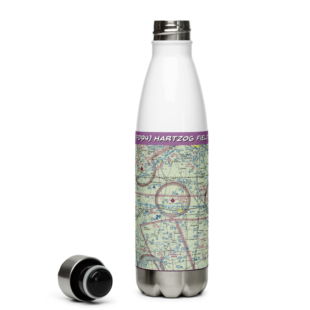 Hartzog Field (FD94) VFR Sectional Water Bottle 