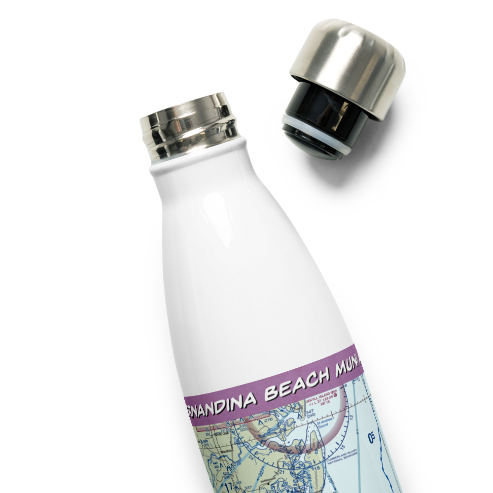 Fernandina Beach Muni Airport (FHB) VFR Sectional Water Bottle 