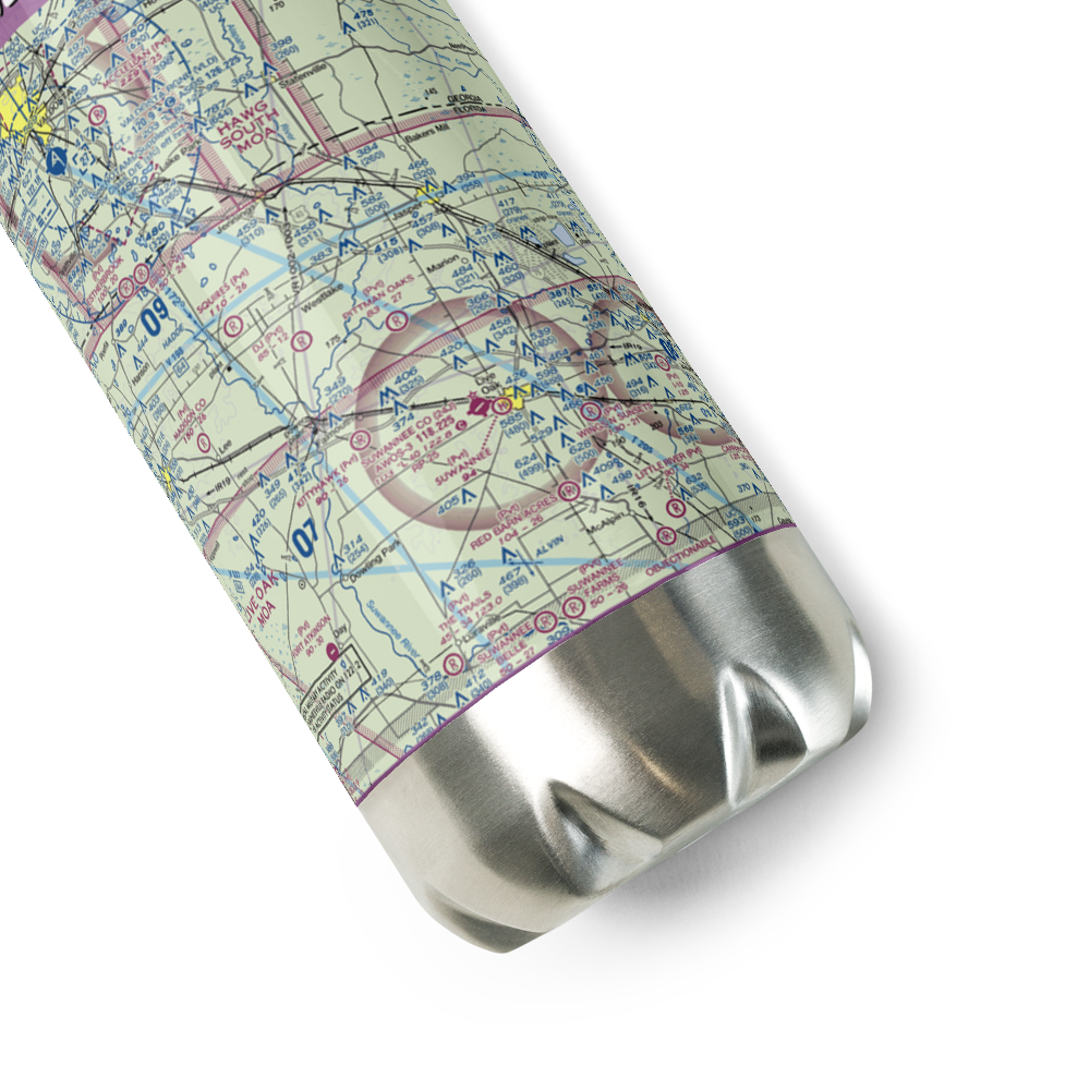 Florida Sheriffs Boys Ranch Airport (FL08) VFR Sectional Water Bottle 
